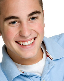 boy in blue shirt